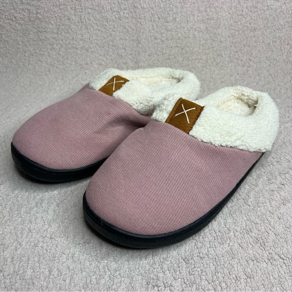 Shoes - Cozy Winter Indoor/Outdoor Slippers-Dusty Rose Pink-Women’s 9.5-Loungewear-Warm